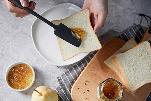 Vovoly 11"JAR SPATULA Silicone Jar Spatula, Small Rubber Scraper, Spatulas Silicone Heat Resistant thumb #4