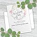 Wedding Invitation Kit with Envelopes - Pastel Rose Wreath Floral Themed Invitations & Envelopes - Minimalist Blank Wedding Invitations, Invitation Wedding Kit Set of 25 Beautiful (Wedding Invitation)
