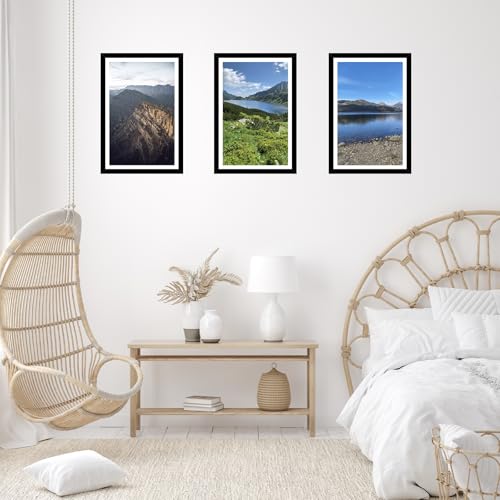 Image of JCJMY 12x18 Picture Frame with 11x17 Mat, Display Photo 11x17 with Mat or 12 x 18 Without Mat, Wall Hanging Large 12 by 18 Poster Frame with Plexiglass, Black