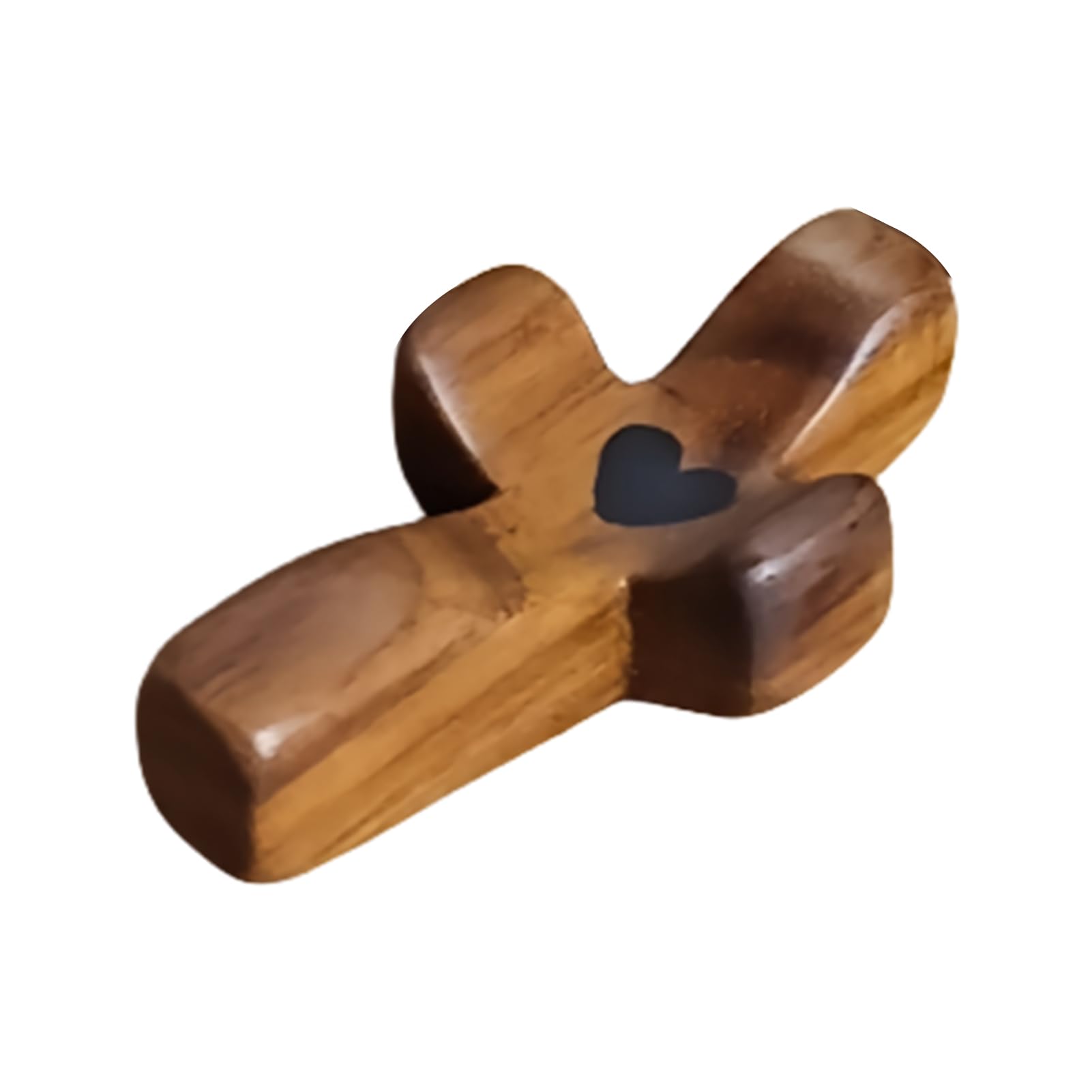 Lot De 5 Croix En Bois Avec Croix « My Heart From The Holy Land » En Forme De Cœur Pour Soulager Le Stress, Cadeau D'encouragement Pour Le Pouce Pour Prier