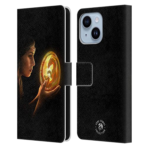 Étui en cuir iPhone 14 Plus haut de gamme Anne Stokes Commencements Dragons 2