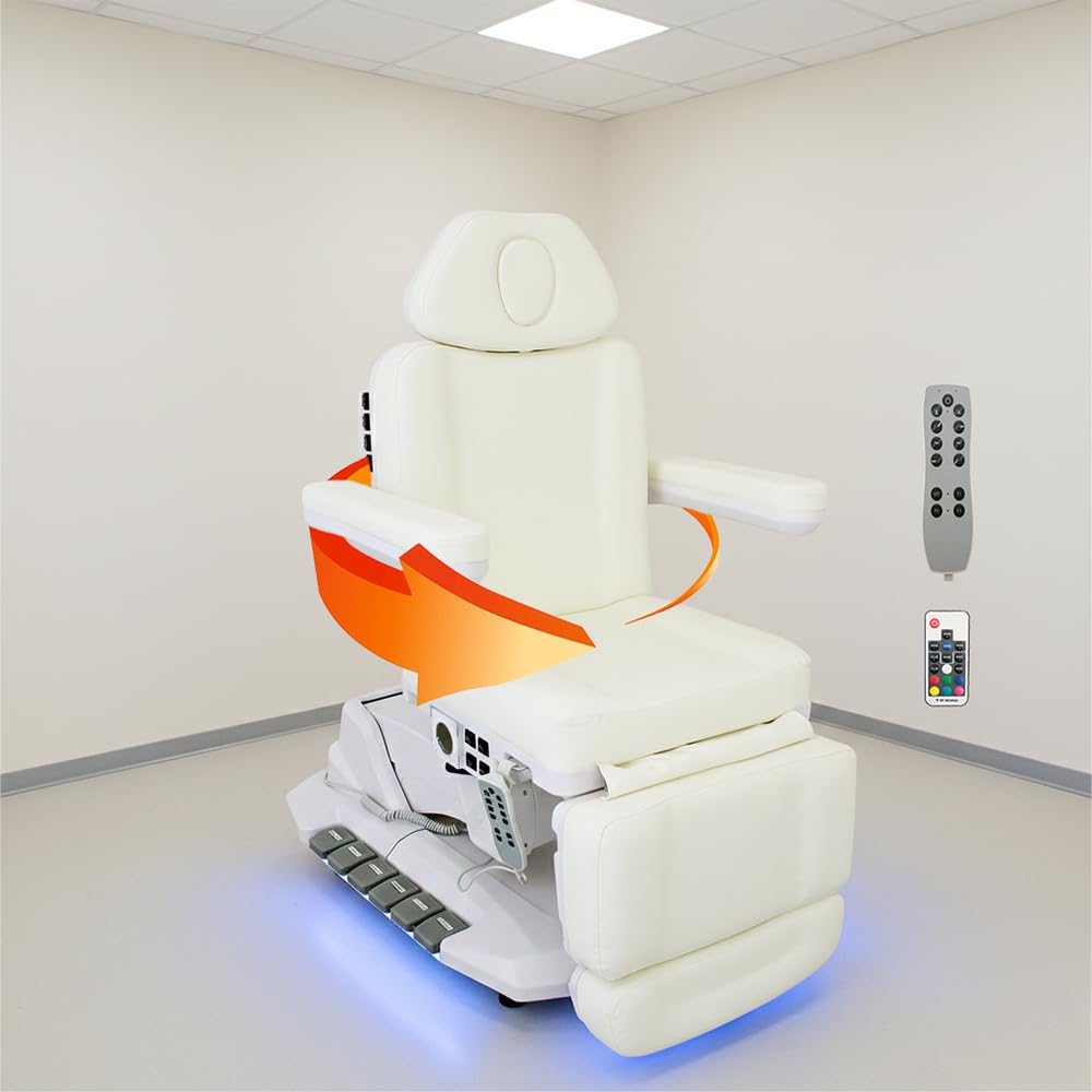 Medeo Kosmetikliege Vollelektrisch 4 Motoren Heizung Display drehbar LED Grau L06686H (Perlweiß)
