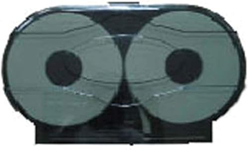 Winco TD-220 - Dispensador de papel higiénico de doble rollo, color negro