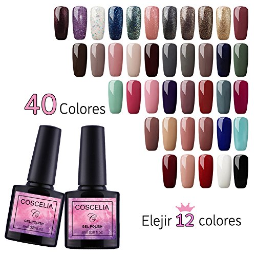 Elegir Cualquier 12 Colores de Esmaltes Saint-Acior Kit Uñas de Gel Esmaltes de Uñas Set Manicura Esmaltes Semipermanentes Esmaltes en Gel UV LED Soak Off Nail Art