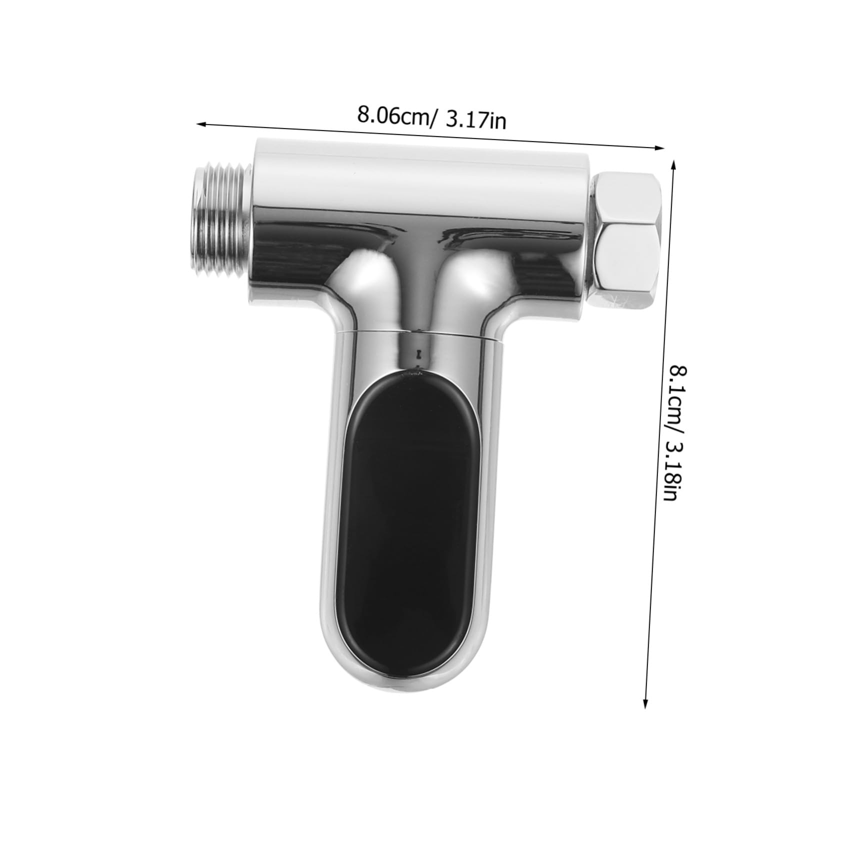 LED Wasserthermometer Drehbar, Dodekagonform, Batterielos, Silber | Dusche und Wasser, Kunststoff Metall, Temperaturbereich 5–85 °c, Messgenauigkeit ±0, 5 °c