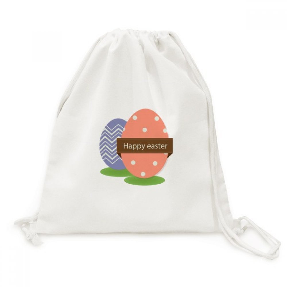 Sac à dos cordon Pâques en toile sac léger sans douleur