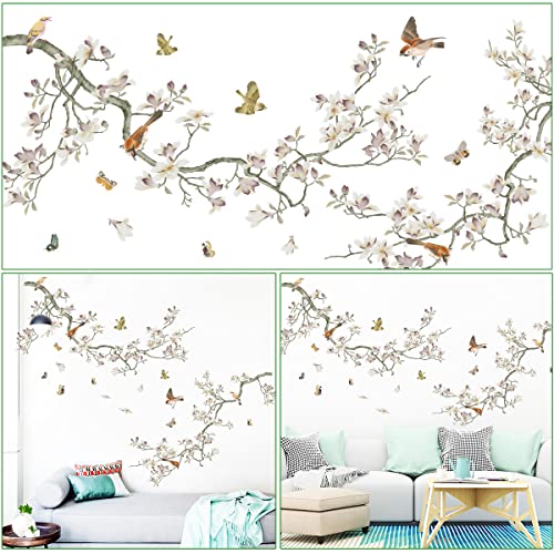 Vinilos Decorativos Ramos y Flores Blancas para Pared miniatura 4