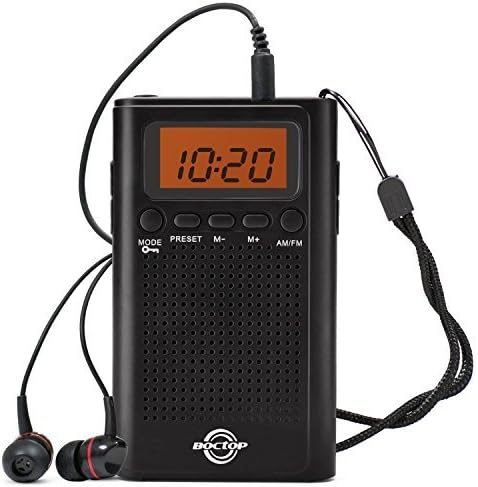 Pocket Radio, Digital AM/FM Radio with Clear Speaker, LCD Screen, Alarm Clock, Earphone and Stereo Mode