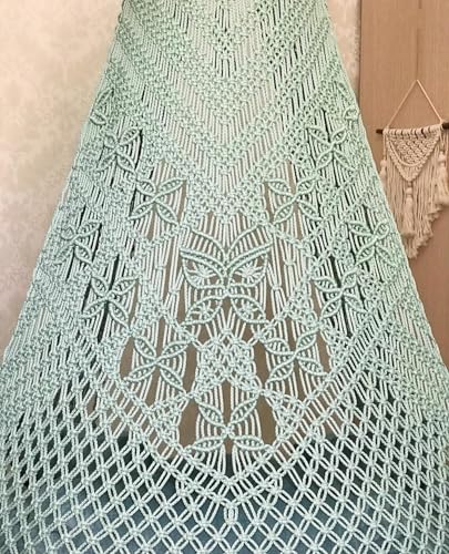 Image of KAAHIRA Bohemian Macrame Hanging Swing Chair- Aesthetic Cotton Rope Hammock for Indoor & Outdoor - Patio, Balcony, Bedroom, Living Room, Garden-Kids, Adults & Pets - Boho Decor (Olive Green)