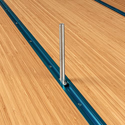 Image of POWERTEC 1 /4 inch-20 T Track Bolts 20 Pack for T Track, 3-1 /2 Inch Long T Slot Bolts for Universal T Track, T Track Accessories for Woodworking Jigs and Fixtures (QTB1006)