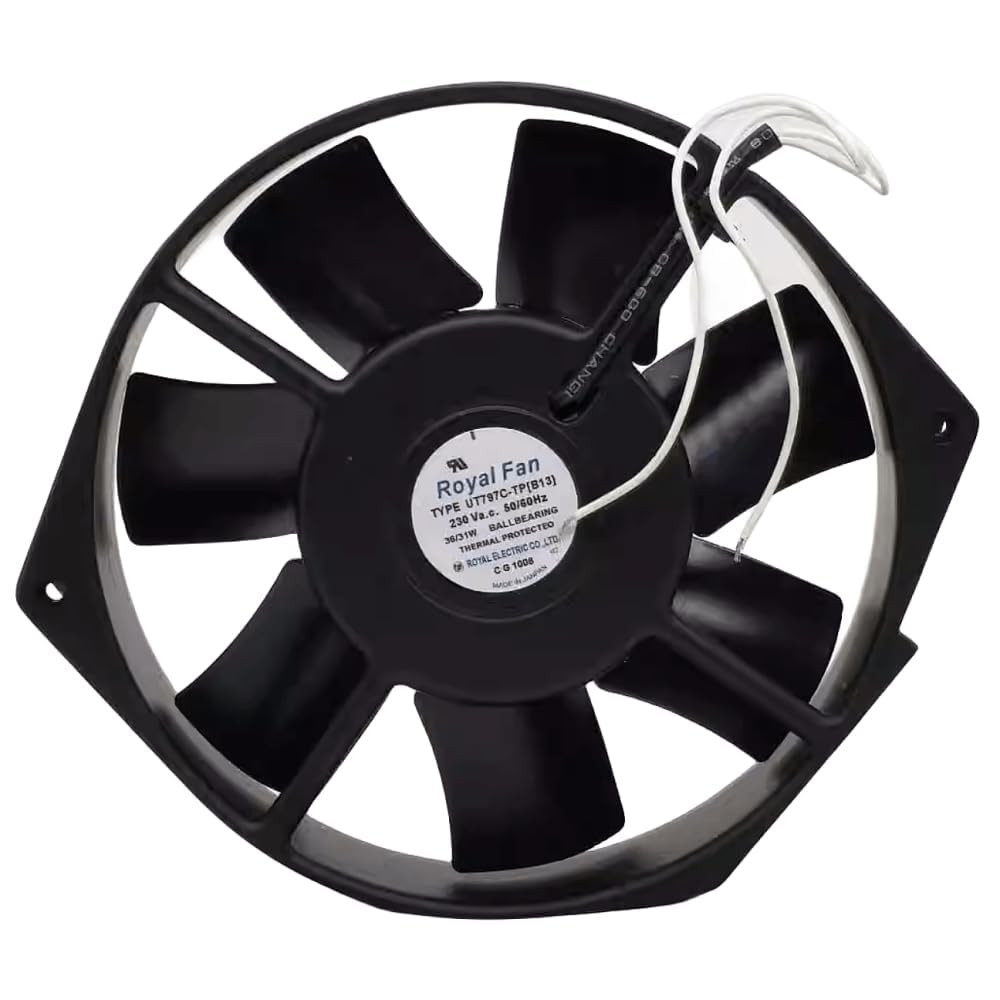 UT797C-TP[B13] 230V 36/31W 172MM Fan - 17238 17CM 2-Wire 172X150X38MM Cooling Fan, Black