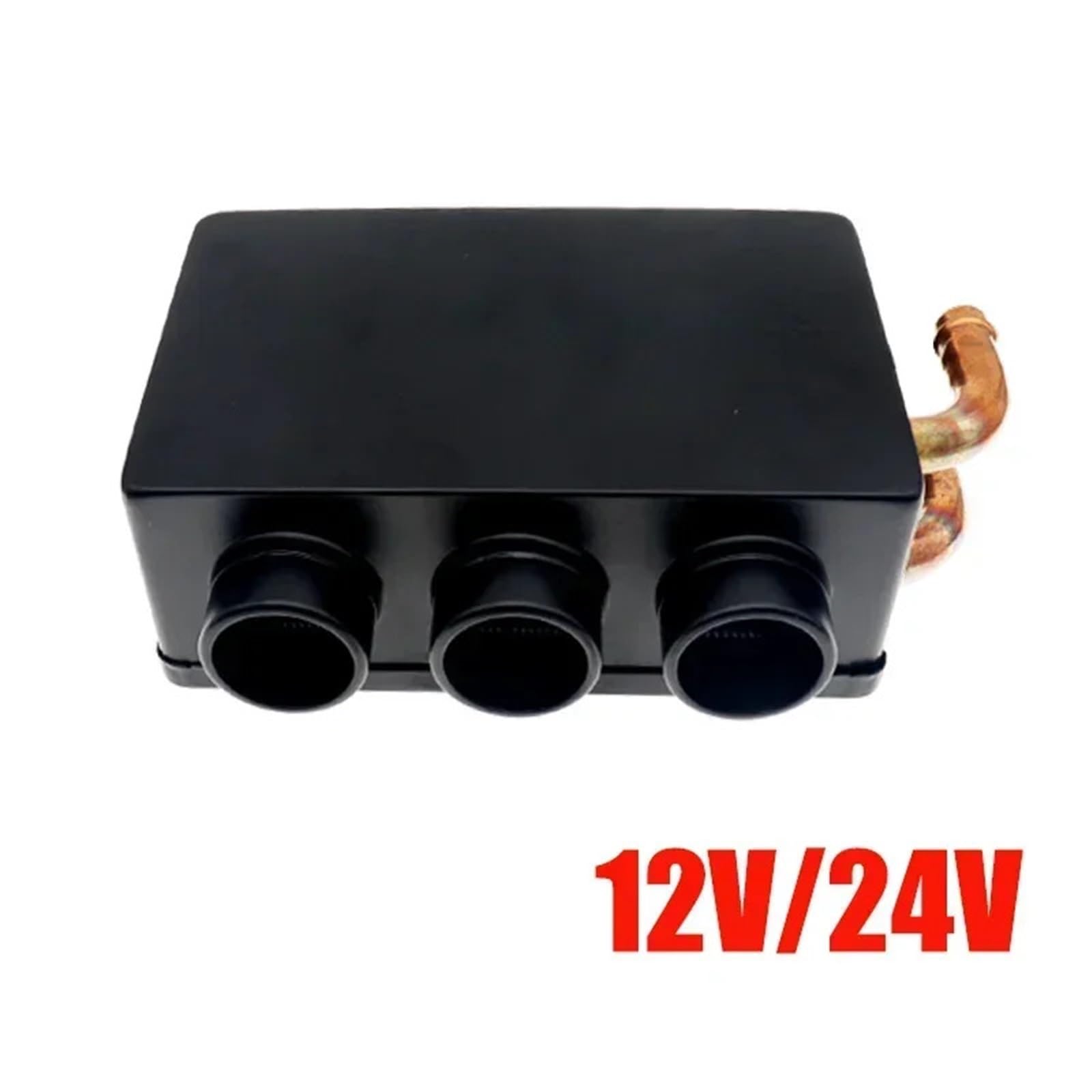 12/24 V 2 KW Przenośny Podgrzewacz Powietrza Do Samochodów Z Silnikiem Diesla, Ogrzewanie, Chłodzenie, Odmrażanie, Odmgławiacz, 3 Wyjścia Do Przyczepy(24V Black)