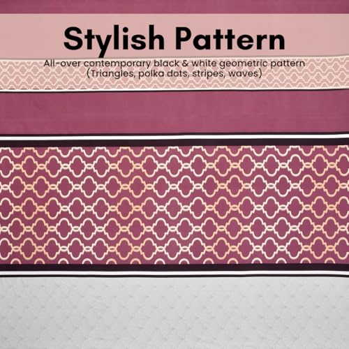Image of MAFATLAL Plush 140 GSM Double Bed Sheet | Soft Bedding Microfiber | Queen 90x100 | Comfortable & Fade Resistant | Maroon & White