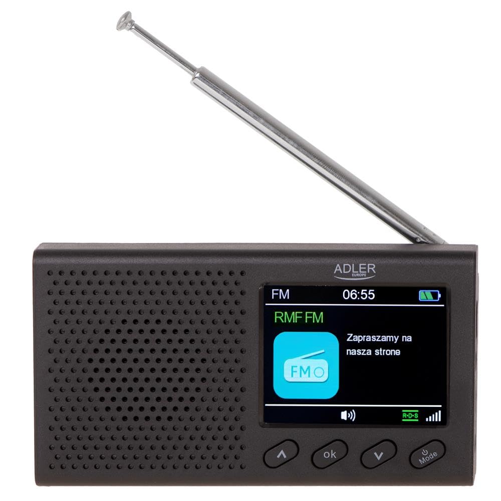 Adler AD 1198 UKW Radio Mit Bluetooth - Tragbares Reiseradio Mit Farbdisplay