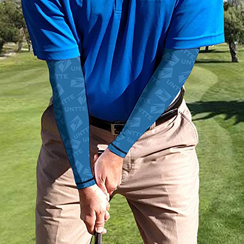 Sun Protection Arm Coverings Sleeves United-States-Postal-Service-post-office-stamps-blue-Elbow Sleeve for Men Women Cycling