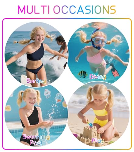 Image of QBK Girls' Swimming Bottom Suit Swim Brief UPF50+ Rash Guard Swimsuit Sun Protection Quick Dry (2t-16Years)