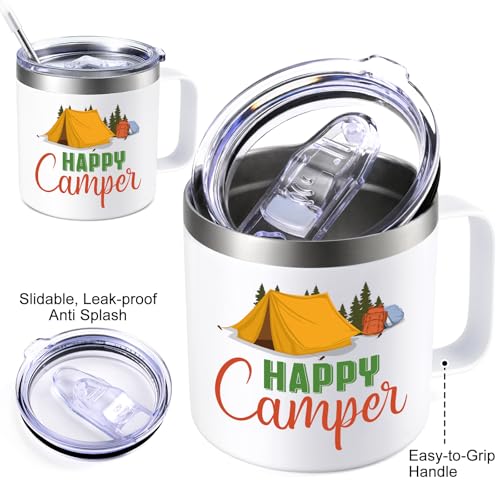 Qtencas-Happy-Camper-Gifts-14oz-RV-Camper-Gifts-Coffee-Mug-Stainless-Steel-Insulated-Mug-RV-Hiking-Mug-for-Outdoors-Picnic-Camping-Happy-Birthday-Christmas-Gifts-for-Family-Friends-White