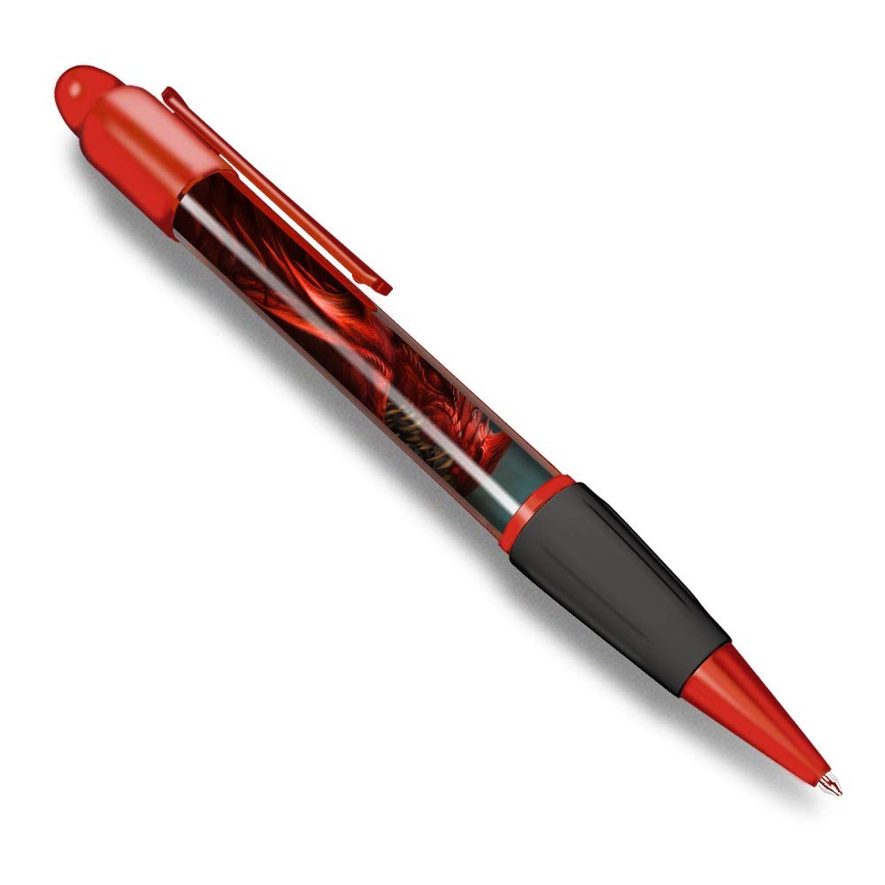 Destination Vinyl ltd Beautiful and comfortable Red Ballpoint Pen (Black Ink) - Red Dragon Fantasy Scary Creature Gaming #46239