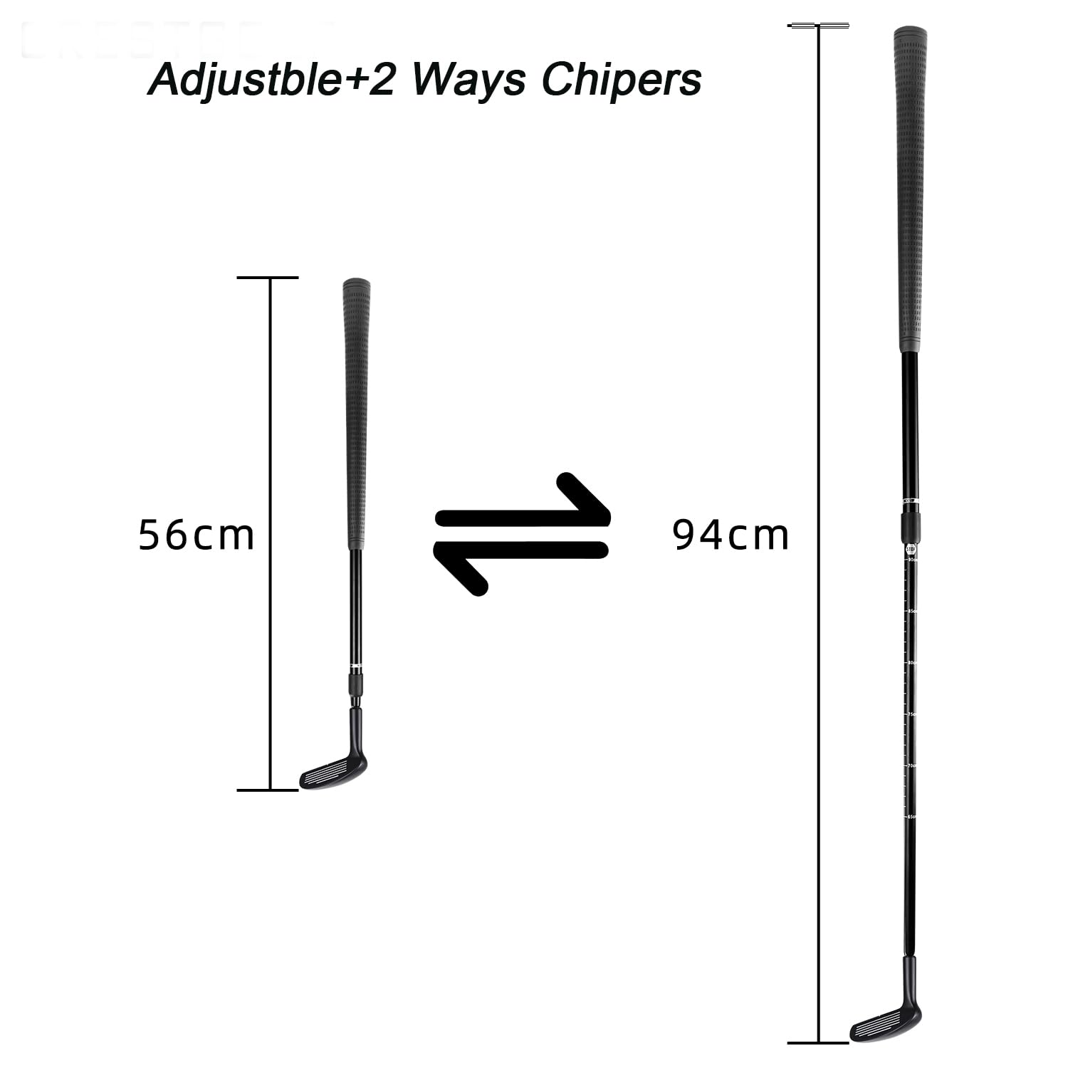 KOFULL Golf Chipper Golf Club Double Sided Adjustable Golf Chipper Telescopic Golf Club for Men Women Child