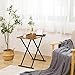 HOOBRO Mesa Auxiliar Plegable, Altura Ajustable, Mesa Lateral para Sofá, 60 ×...