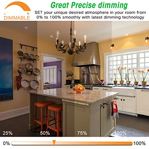 12-Pack Dimmable E12 Led Candelabra Bulbs 40Watt Equivalent, 2700K Warm White, 450Lumens, 4W B11 Vintage Chandelier Light Bulbs, Led Filament Clear Glass Candle Lamp For Ceiling Fan Home Decor1 #TOP1