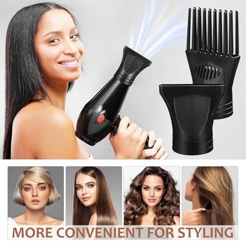 minkissy 2pcs Blow Dryer Attachment Nozzle Hair Dryer Pick Attachment Universal Hair Diffuser Attachment Hair Dryer Nozzle Combs Accessories Hair Styling Tool - Image 7
