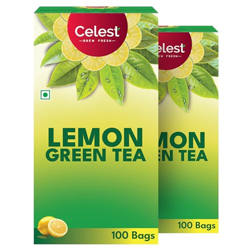 Image of Celest Lemon Green Tea for Weight Loss - 100 Teabags | Green Tea