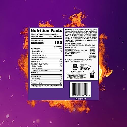 Takis Hot Nuts Flare Double Crunch Peanuts, Chili Pepper Lime Flavored Spicy Peanuts, Multipack 12 Individual Bags, 3.2 Ounces Each #TOP6