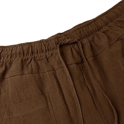 LVCBL Mens Pirate Pants Renaissance Viking Trousers Medieval Casual Pants2