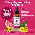 TruSkin Vitamin C Super Serum - Niacinamide, Retinol, Hyaluronic & Salicylic Acid - All-in-One Anti Aging Serum for Face – Improve Appearance of Dark Spots, Firmness for Brighter Looking Skin, 1 Fl Oz - Image 3