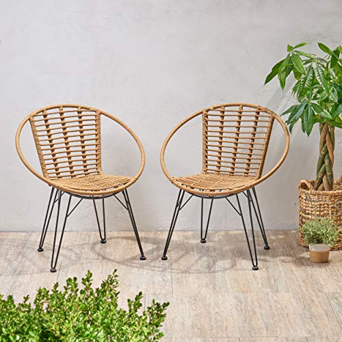 Great-Deal-Furniture-Winnie-Outdoor-Wicker-Dining-Chairs-Set-of-2-Light-Brown-and-Black 51YCAyZPhYL