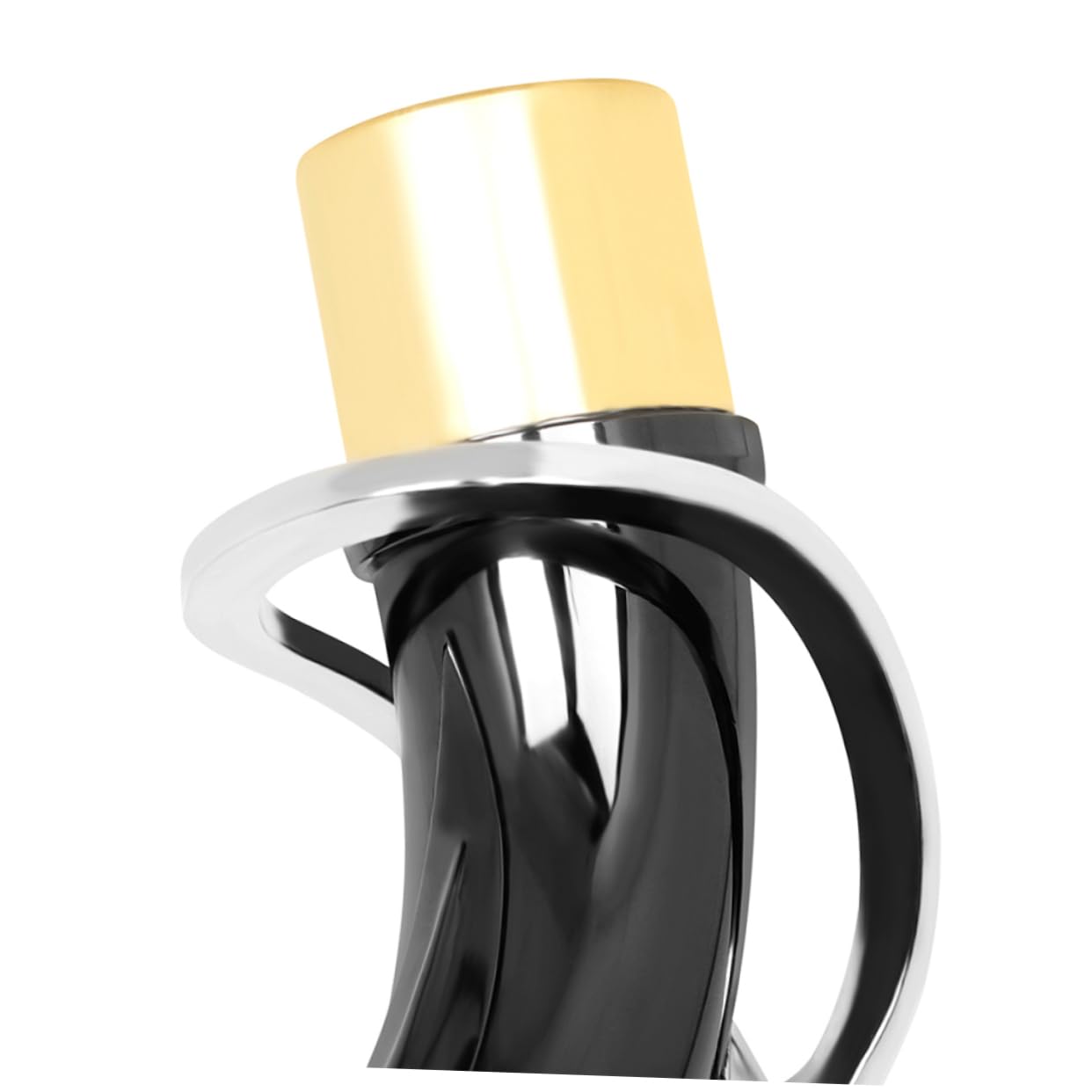Abaodam Cou de Saxophone Alto Accessoire Indispensable pour Musique en Laiton Plaqué Nickel Noir Surface Lisse sans Bavures Adapté aux Étudiants et Professeurs