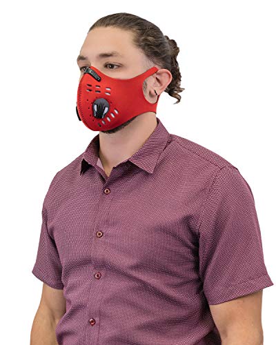 Mundi unisex adult Got You Covered Neoprene Face Mask Bandana, Red, One Size US