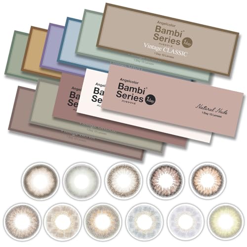 カラコン エンジェルカラー ワンデー バンビ ヴィンテージ 1箱10枚入 Angelcolor 1day Bambi Series Vintage 益若つばさ PWR：0.00／COLOR：ヴィンテージラベンダーのサムネイル