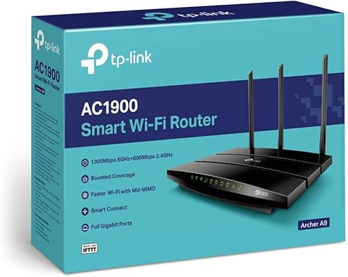 Miniatura 7 de TP-Link AC1900 Router WiFi inteligente (Archer A9) - Router MU- MIMO de alta velocidad, Gigabit, servidor VPN, Beamforming (renovado)