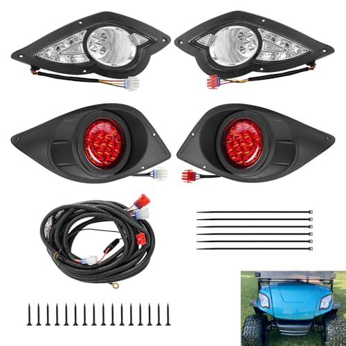 DRIVE UP Golf Cart LED Light Kit for Yamaha G29 2007-2016 Gas or Electric Models Deluxe Yamaha Headlights Tail Lights (12 Volt)