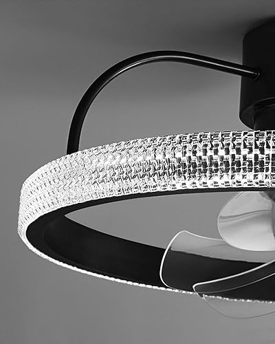 Miniatura 13 de A Million 18" Crystal Caged Ceiling Fan with Lights, Industrial Enclosed Ceiling Fan Light with Remote Control, 3 Speed Silent for Farmhouse