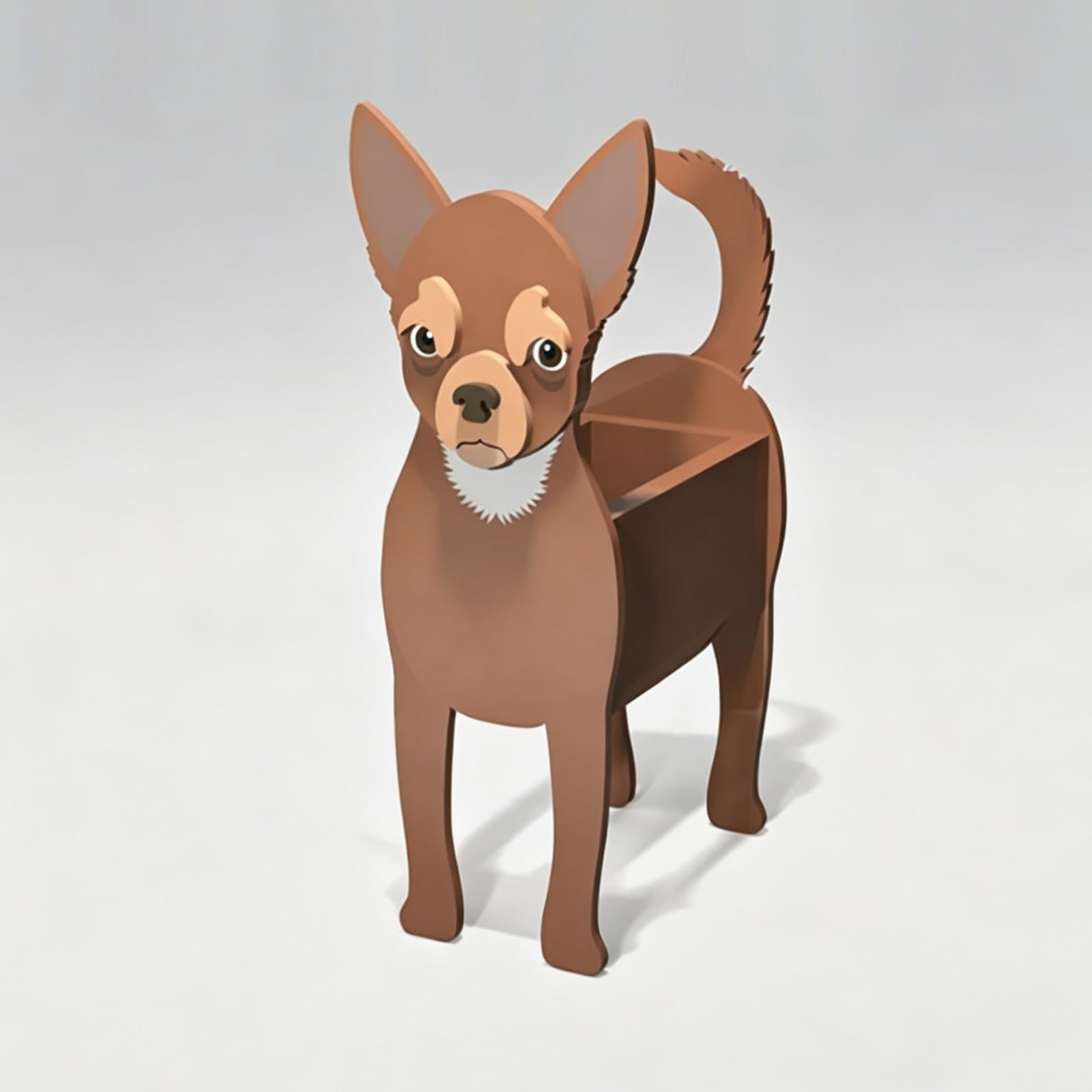 Hiiaodecor Creative PVC Dog Decoration Planters Chihuahua Cute Animal Shape Bonsai Holder Art Planter Pot Suitable For Villa Indoor And Outdoor Plants Decorative Ornaments 16.93 * 9.84in