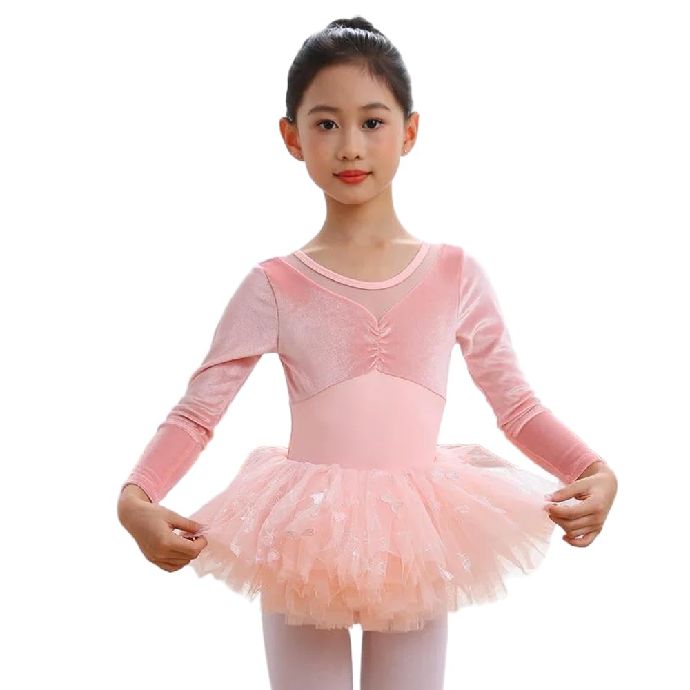 JJDFW - Tutù da danza per bambini, tutù, body per ragazze, uniforme da danza, ginnastica, abbigliamento per bambini