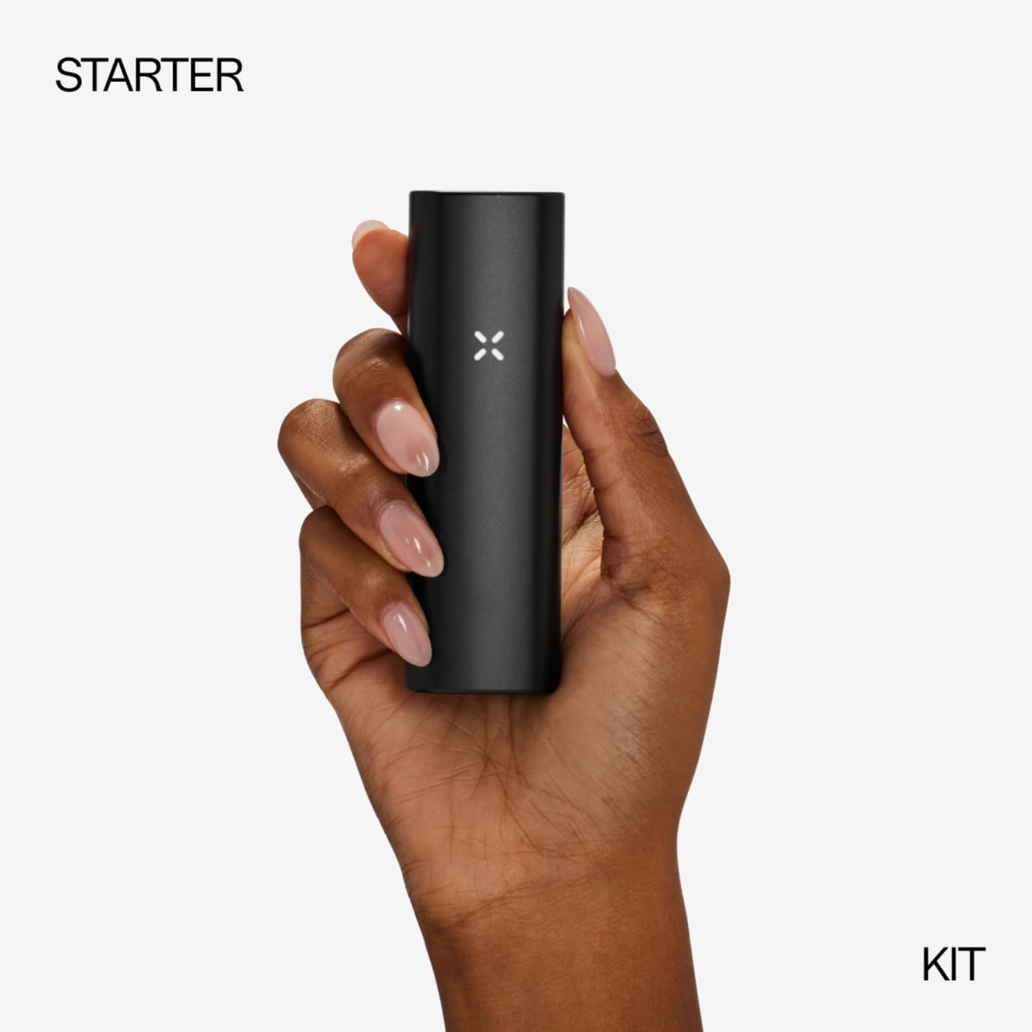 Pax Plus Starterset - Kombi Verdampfer für Kräuter - Umfasst Flache und Erhöhte Mundstücke, Brennkammerdeckel, Brennkammersieb, Drahtbürste, Usb Kabel – Onyx