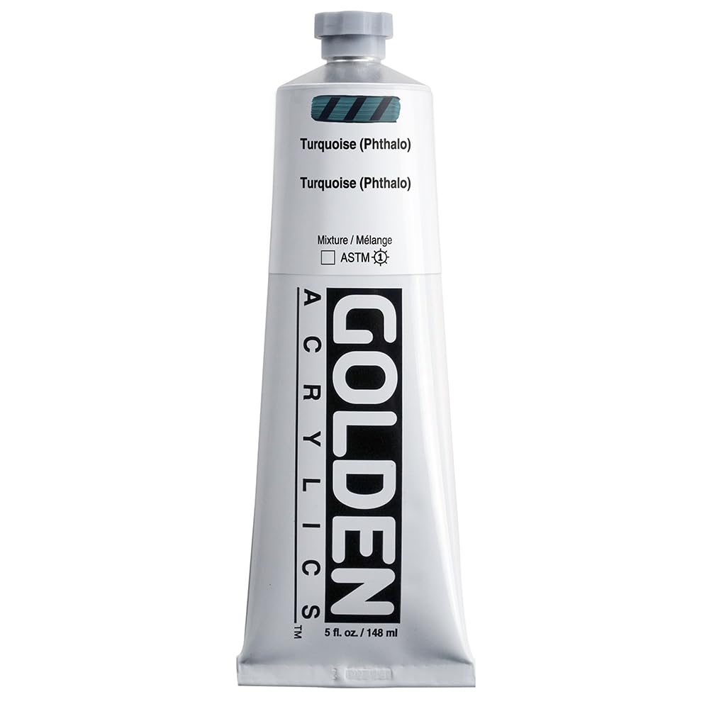 Golden 0001390-3 5oz. Heavy Body Acrylic Paint - Turquoise - Phthalo โ image 1