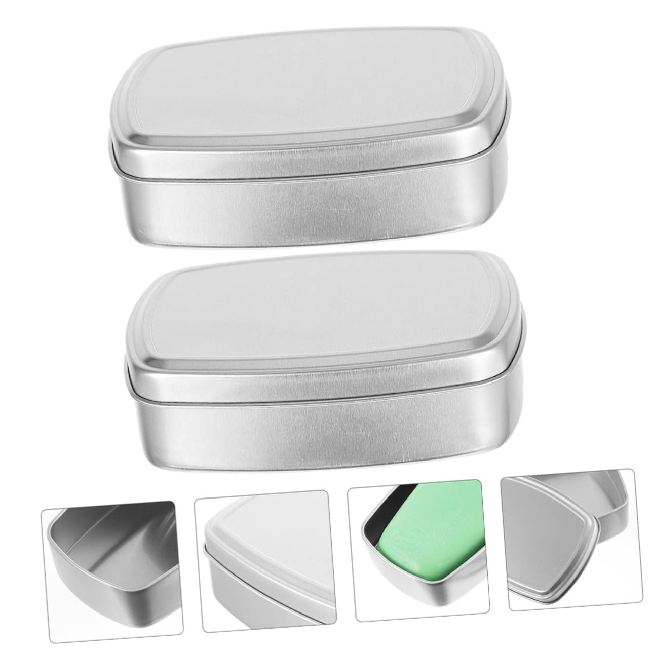 HOLIDYOYO 120 Ml Soap Box Tin Proof Leak-Proof Jewelry Storage Cases Practical Soap Holder Lidded Design