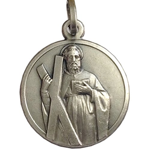 Médaille de Saint-André Apôtre En Argent Massif 925