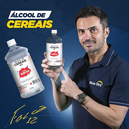 Kit 5 Unidades Álcool De Cereais 96% Para Difusor Perfume Bebidas 1 Litro