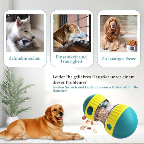 JWTEEE Intelligenzspielzeug für Hunde - Slow Feeder & Puzzle Spielzeug mit Futterfunktion, Denkspiele für Hunde (Hundeball, Spielzeugball, Hundespielzeug) für mittlere und große Hund (Green XL)