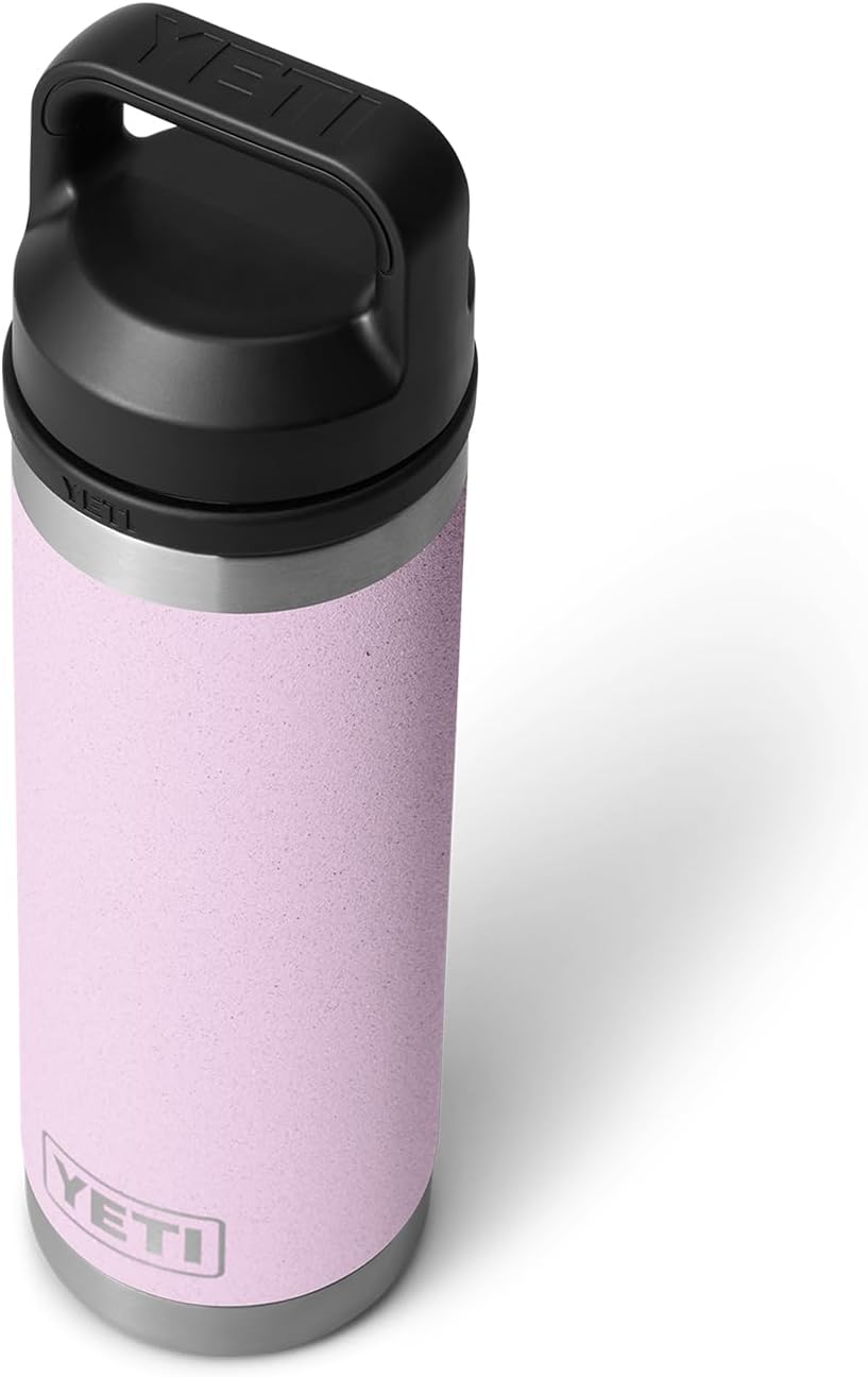 YETI Rambler 18 oz Bottle, Vacuum Insulated, Leakproof, Stainless Steel with Chug Cap, Cherry Blossom - Image 8