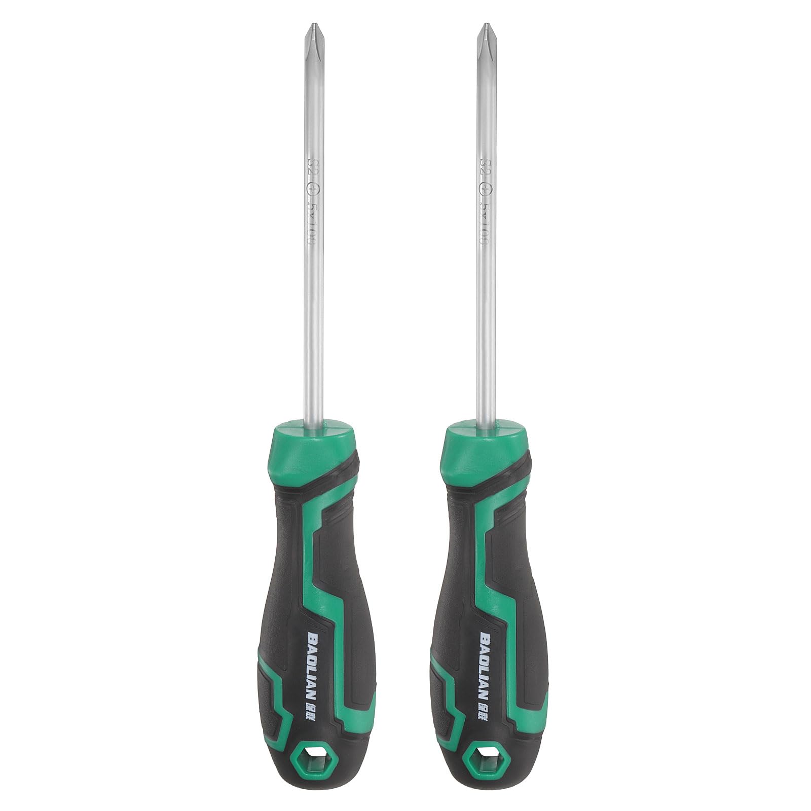 sourcing map 2pcs PH1 Phillips Screwdriver 7.7" Length S2 Steel Magnetic Screwdrivers with Ergonomics Grip for Fastening Loosening DIY Repairing
