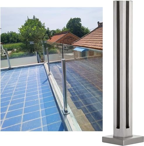 Poste de barandilla de vidrio para suelo de patios y terrazas