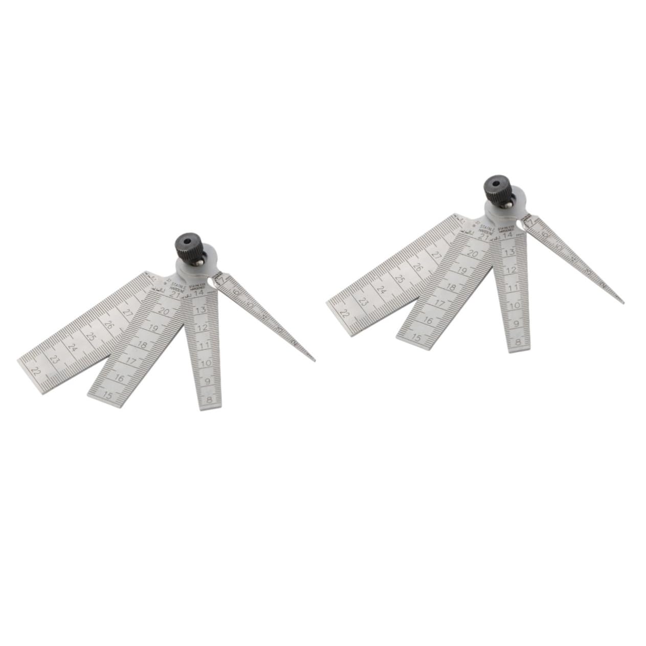 Healeved Lot de 2 Jauges Coniques de Soudage en Acier Inoxydable Métriques 4 Pièces