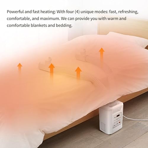 Aquecedor de cobertor de controle remoto portátil, ar quente confortável na cama, secagem de suor, a